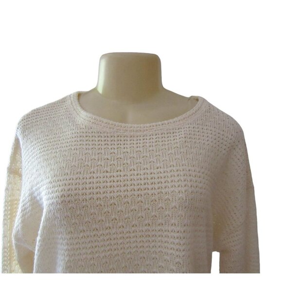 New w Tags, Jolt Neon Moon Cream Color Long Sleeve Knit Sweater in Sz Large - Picture 2 of 5